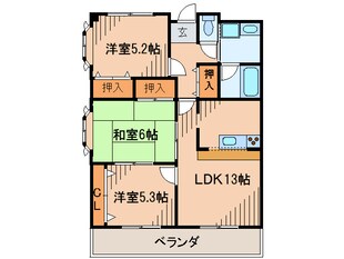 シェリ－ル昆陽の物件間取画像